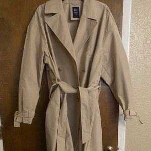 Gap Oversized Khaki Trench Coat - Utility - XL Tall